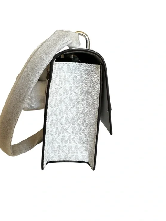 Michael Kors White and Taupe Signature MK Chain Crossbody NWOT - Picture 4 of 5